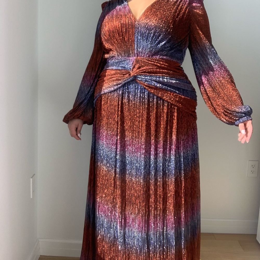 PatBo floor length glitter dress, fits size 16